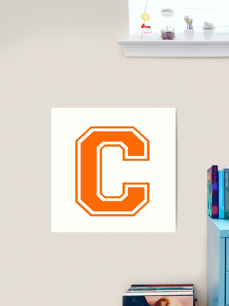 Varsity Letter C Orange, Monogram Lightweight Sweatshirt for Sale