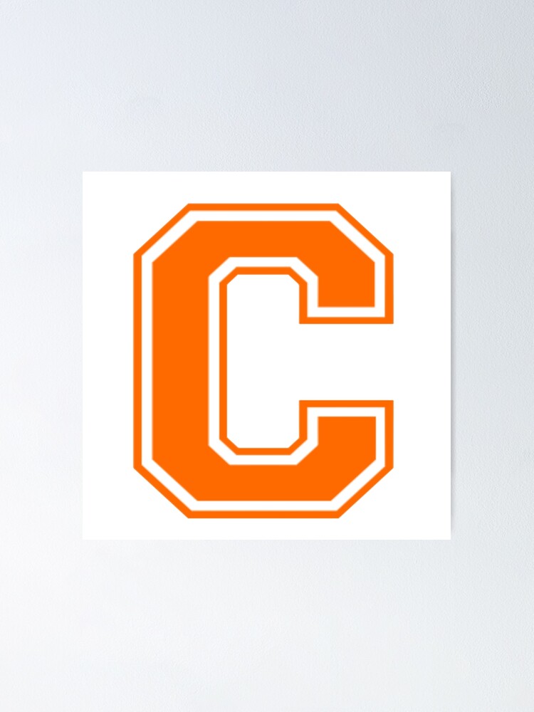 Varsity Letter C Orange, Monogram Lightweight Sweatshirt for Sale