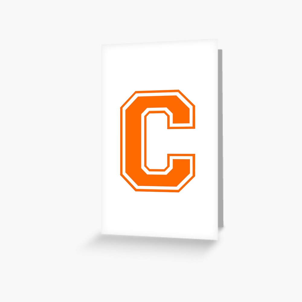 Varsity Letter C Orange, Monogram Lightweight Sweatshirt for Sale