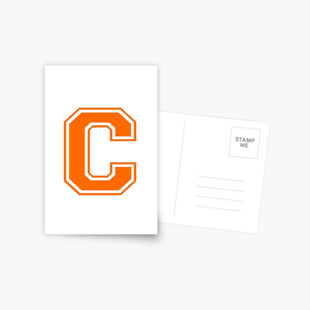 Varsity Letter C Orange, Monogram Lightweight Sweatshirt for Sale