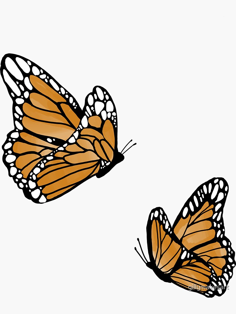"butterfly buddies" Sticker for Sale by gillymakesart Redbubble