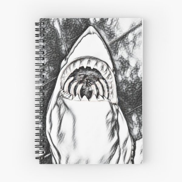 Item preview, Shark Huge Jaws Wide Open Sketch designed and sold by Namsus-Printing.