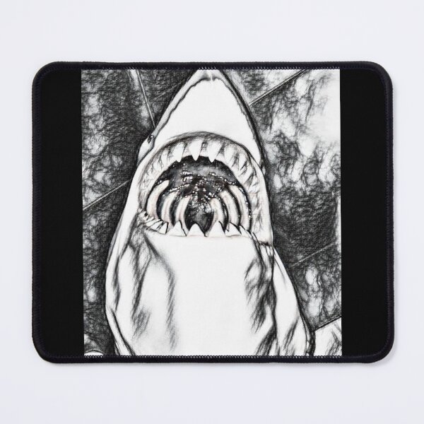 Item preview, Shark Huge Jaws Wide Open Sketch designed and sold by Namsus-Printing.