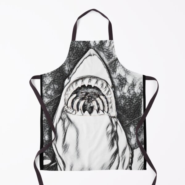 Item preview, Shark Huge Jaws Wide Open Sketch designed and sold by Namsus-Printing.