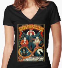 Sanderson Sisters Tour Poster T-Shirt Women's Fitted V-Neck T-Shirt