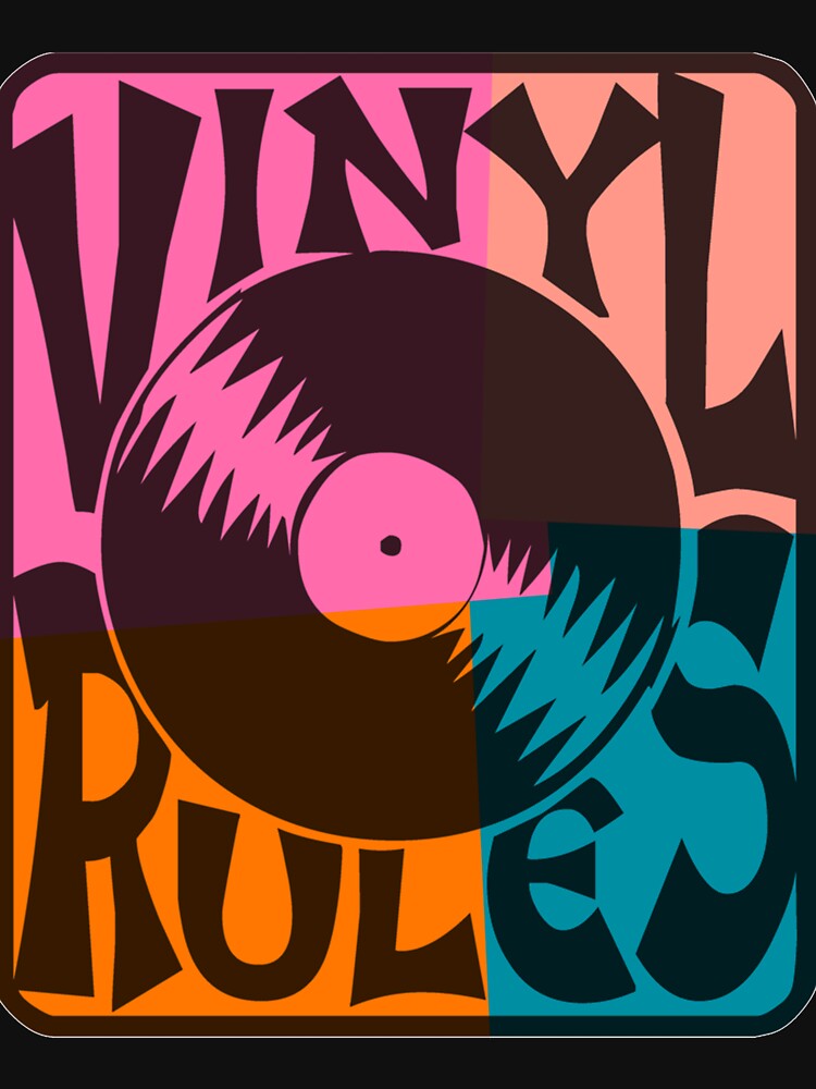 "Vinyl Records Rule Pop Art " Tshirt for Sale by Kristurrin