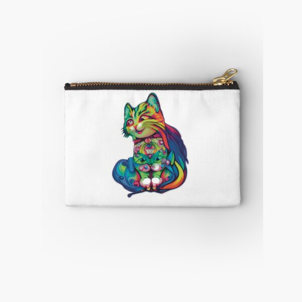 Item preview, Groovy Tribal Rainbow Kitty Kat designed and sold by BadassBazaar.