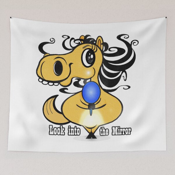 Item preview, Cute horse looking into the Mirror  designed and sold by Shirley cute art .