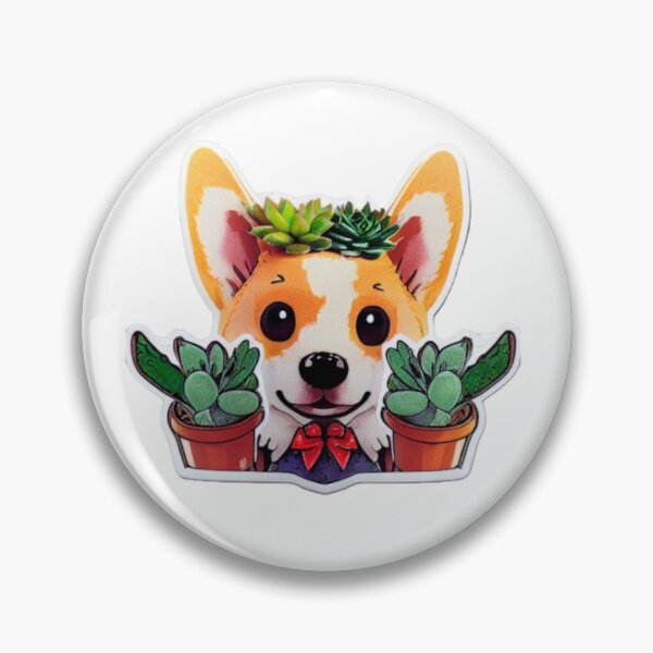 Item preview, Succulent Bow Corgi  designed and sold by Paint-of-Heart.