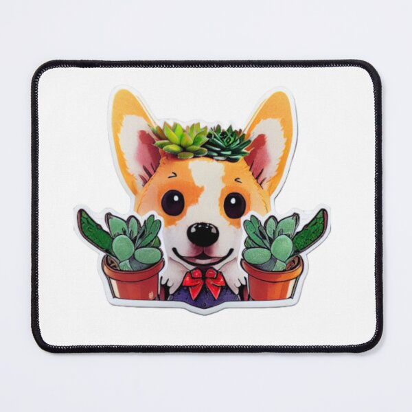 Item preview, Succulent Bow Corgi  designed and sold by Paint-of-Heart.