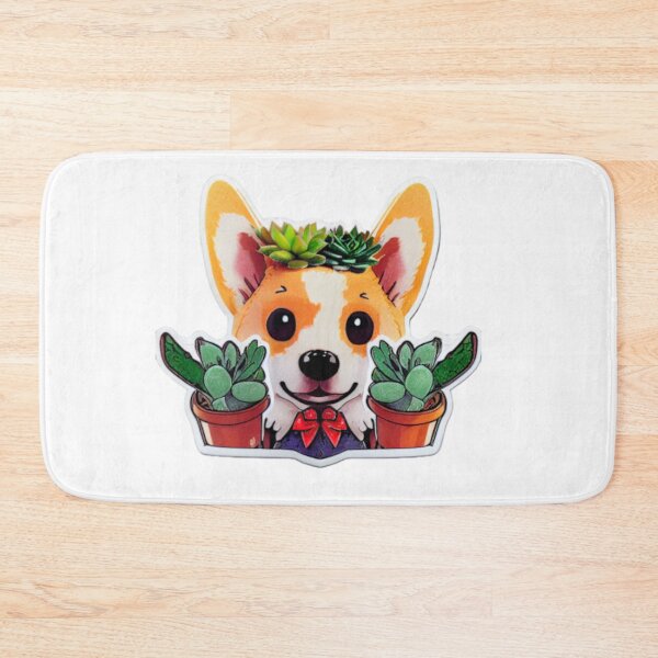 Item preview, Succulent Bow Corgi  designed and sold by Paint-of-Heart.