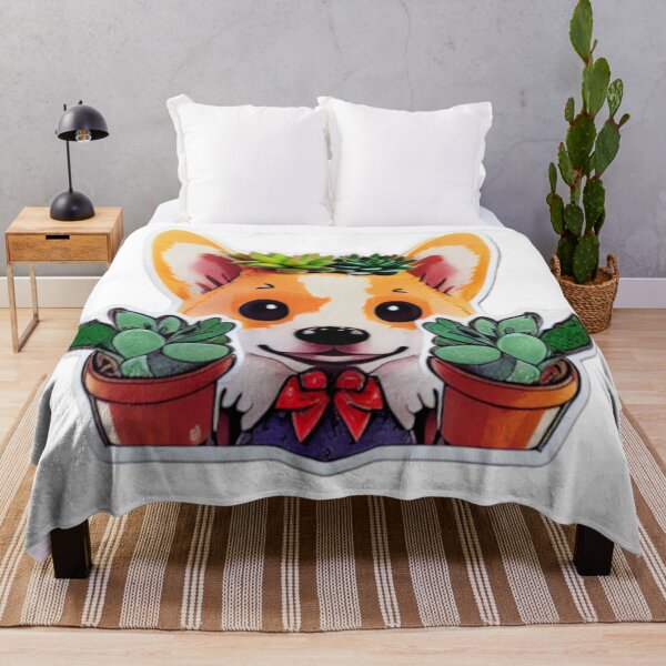 Item preview, Succulent Bow Corgi  designed and sold by Paint-of-Heart.