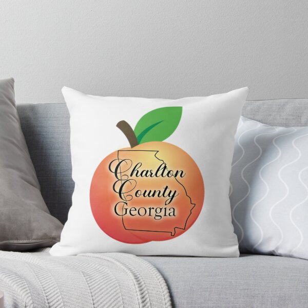 Item preview, Charlton County, Georgia Outline on Peach designed and sold by SilverPinesArt.