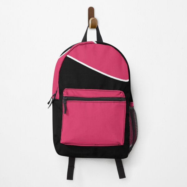 Item preview, PLAIN SOLID CHERRY PINK AND BLACK TWO-TONE RETRO WAVE PATTERN designed and sold by ozcushions.