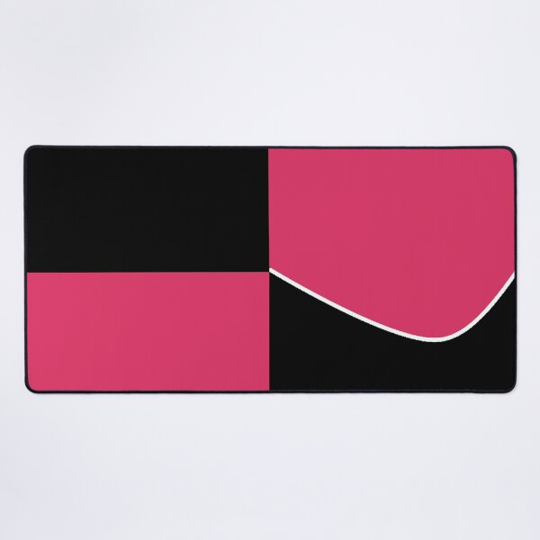 Item preview,  PLAIN SOLID CHERRY PINK AND BLACK TWO-TONE RETRO WAVE PATTERN designed and sold by ozcushions.