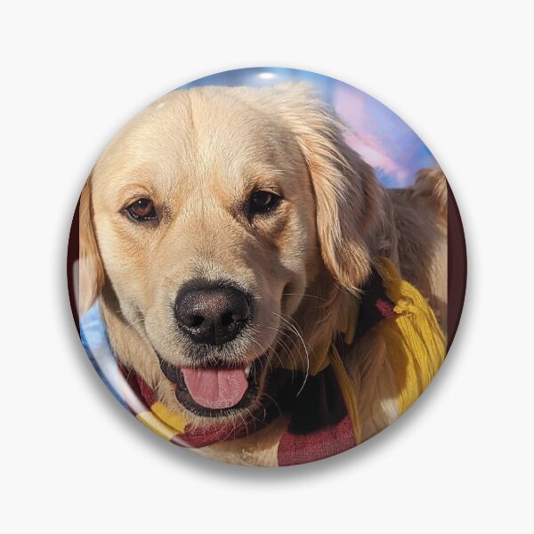 Item preview, Golden retriever puppy Potter scarf autumn portrait designed and sold by Fluffycat2020.