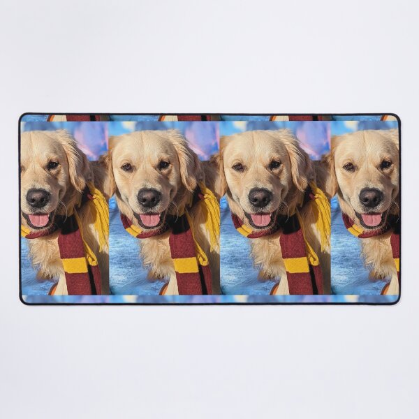 Item preview, Golden retriever puppy Potter scarf autumn portrait designed and sold by Fluffycat2020.