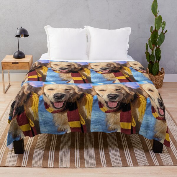 Item preview, Golden retriever puppy Potter scarf autumn portrait designed and sold by Fluffycat2020.