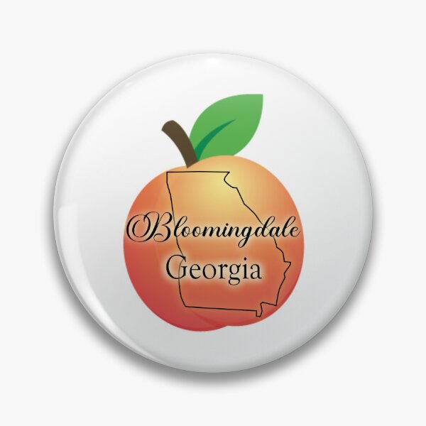 Item preview, Bloomingdale, Georgia Outline on Peach designed and sold by SilverPinesArt.