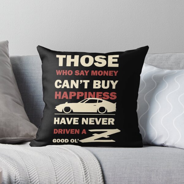 Happiness in a Datsun Z Throw Pillow