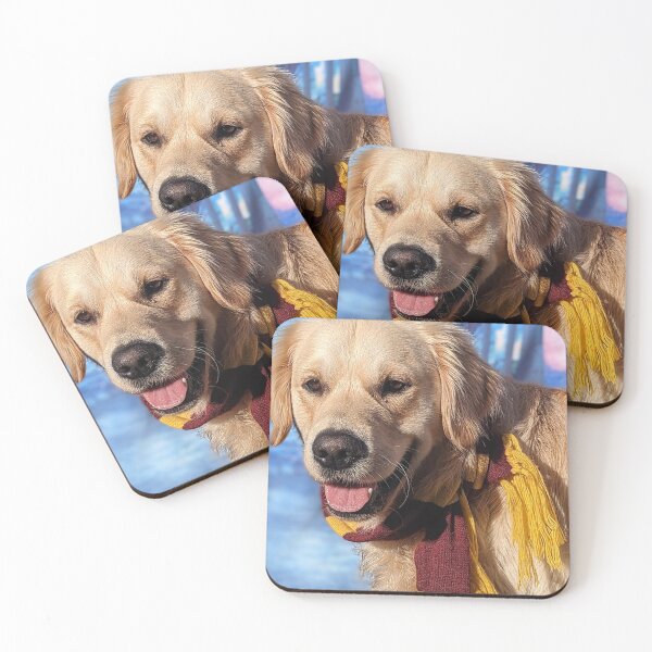 Item preview, Golden retriever puppy Potter scarf autumn portrait designed and sold by Fluffycat2020.
