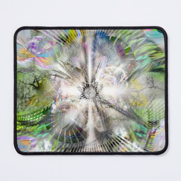 Item preview, Amazonia Ayahuasca fractal jungle acid matrix mandala digital art journey designed and sold by MisprintArt.