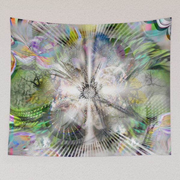 Item preview, Amazonia Ayahuasca fractal jungle acid matrix mandala digital art journey designed and sold by MisprintArt.