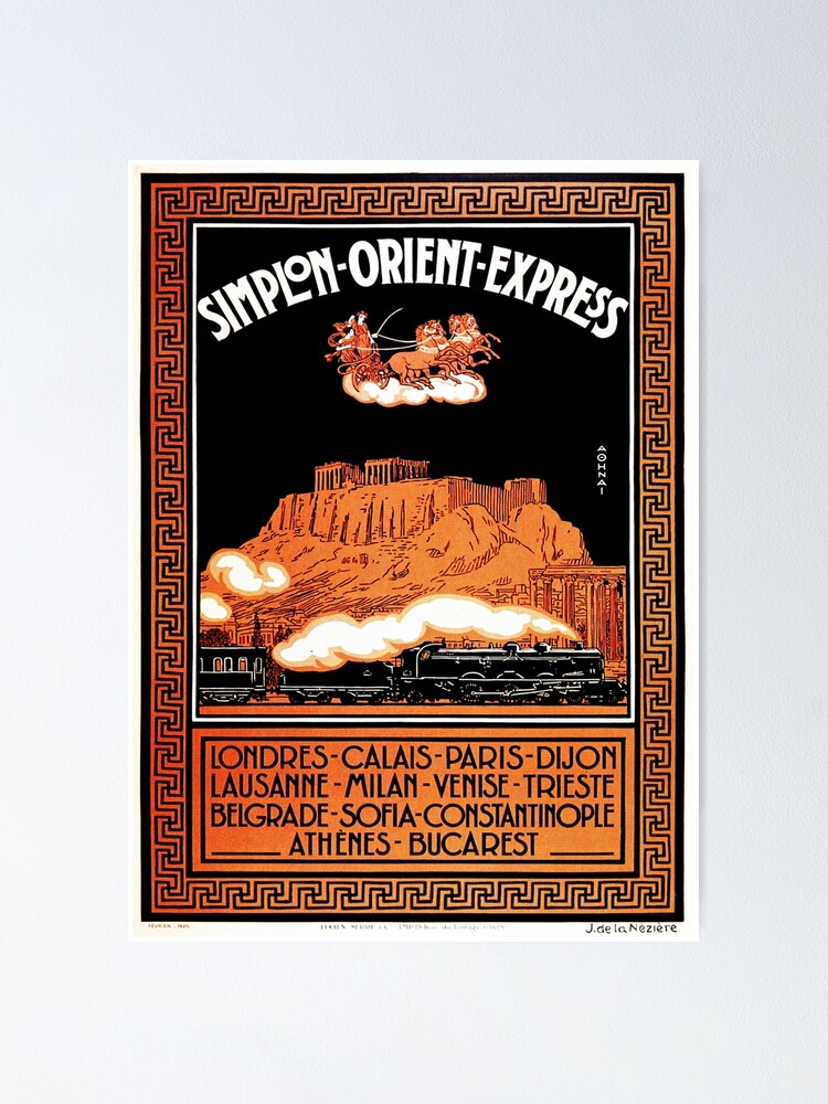 Paris Venice 2 Travel Poster//Art Print Orient Express//Venice Simplon//London