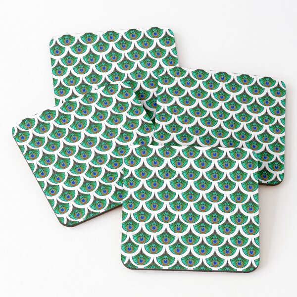 Item preview, Peacock Art Deco pattern designed and sold by Marissa’s Digital Illustrations.