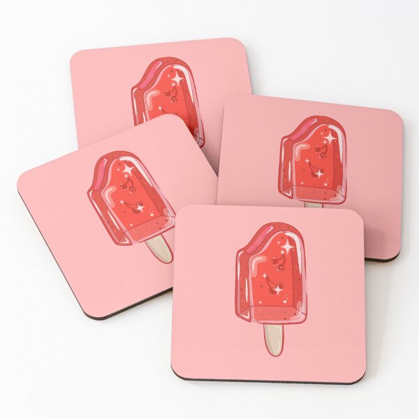 Item preview, Aesthetic Red Cherry Popsicle Art designed and sold by GraphicsByGabby.