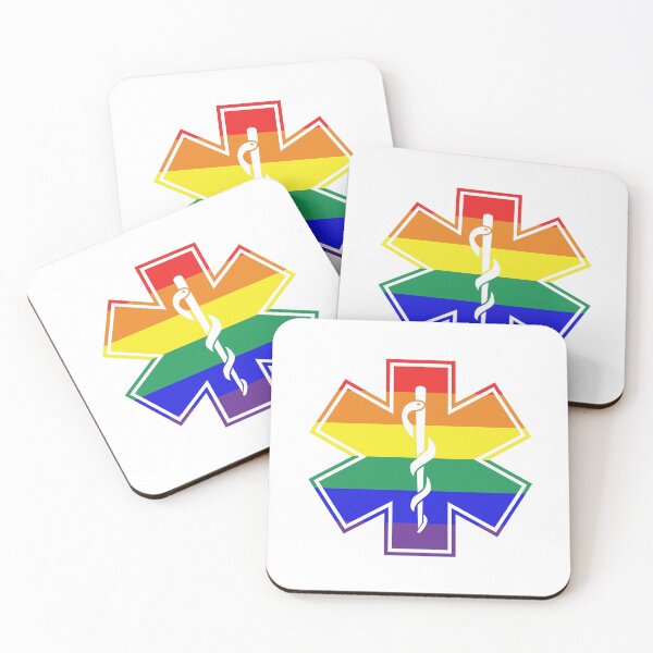 Item preview, Rainbow Flag Star Of Life EMT Paramedic designed and sold by qlobba.
