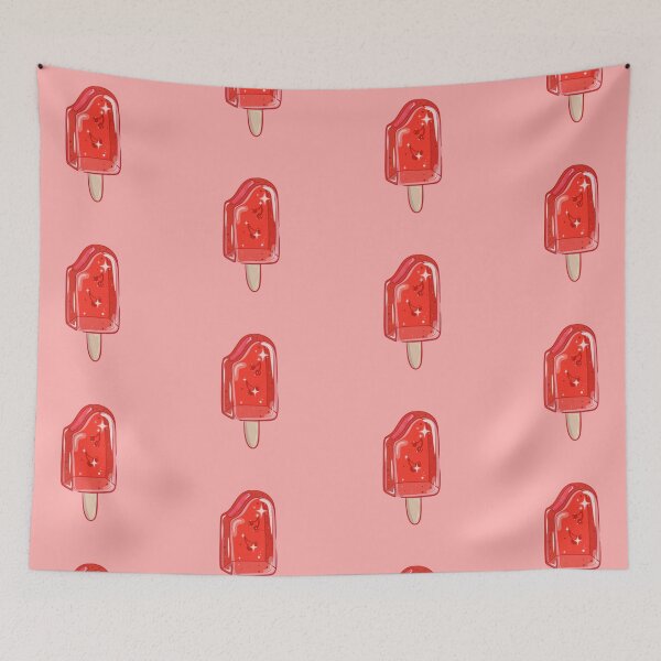 Item preview, Aesthetic Red Cherry Popsicle Art designed and sold by GraphicsByGabby.