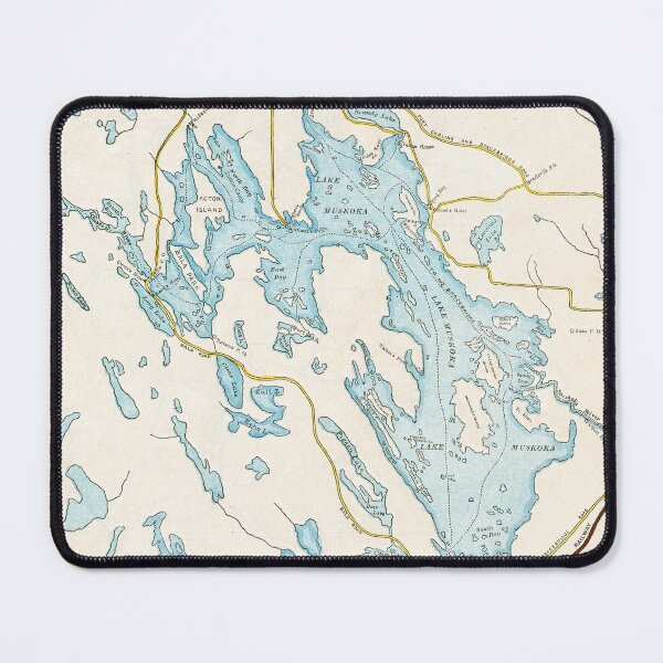 Item preview, Vintage Muskoka Lakes Map designed and sold by Gin  Neko.
