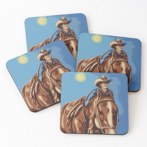 Item preview, Cowboy and Horse in the Blues designed and sold by No1Equestrian.