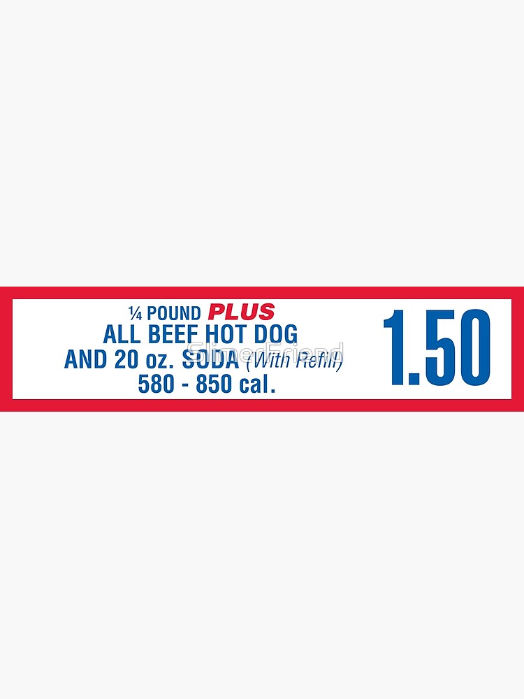 Disover Costco Kirkland Hot Dog Menu Sign Premium Matte Vertical Poster