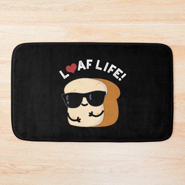 Item preview, Loaf Life Funny Positive Bread Pun (Dark BG) designed and sold by punnybone.