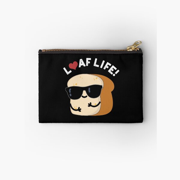 Item preview, Loaf Life Funny Positive Bread Pun (Dark BG) designed and sold by punnybone.