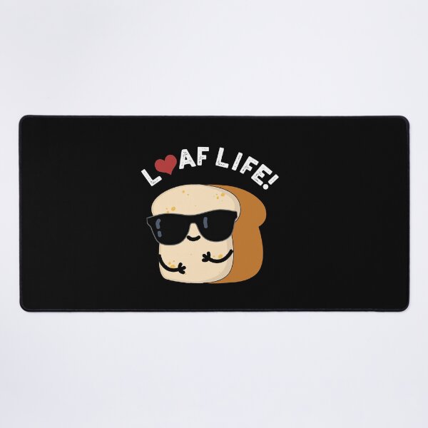 Item preview, Loaf Life Funny Positive Bread Pun (Dark BG) designed and sold by punnybone.