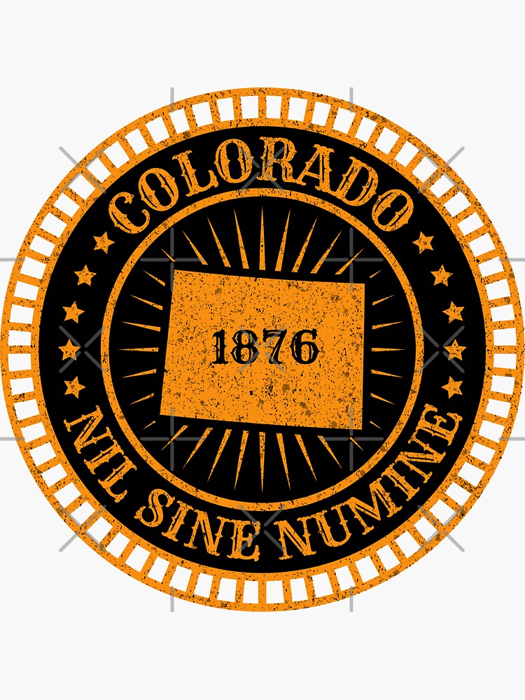 "Colorado State Map and Slogan / Motto Coloradans" Sticker for Sale