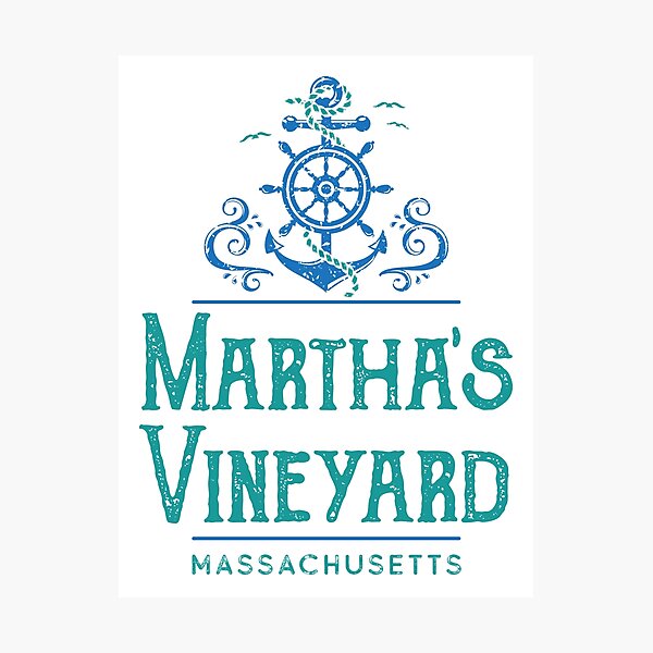 Item preview, Martha's Vineyard Massachusetts Vintage Nautical Design designed and sold by Futurebeachbum.