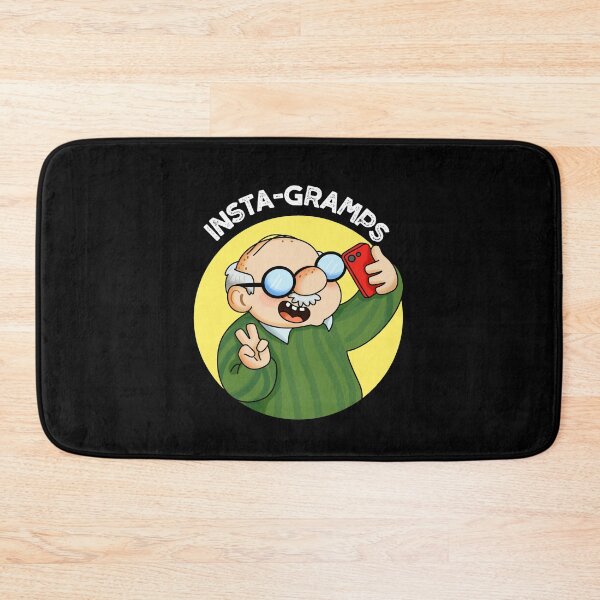 Item preview, Instagramps Social Media Funny Grandpa Puns (Dark BG) designed and sold by punnybone.
