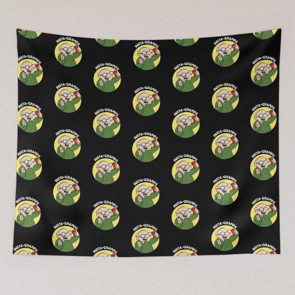Item preview, Instagramps Social Media Funny Grandpa Puns (Dark BG) designed and sold by punnybone.