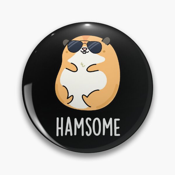 Item preview, Ham-some Handsome Funny Hamster Puns (Dark BG) designed and sold by punnybone.