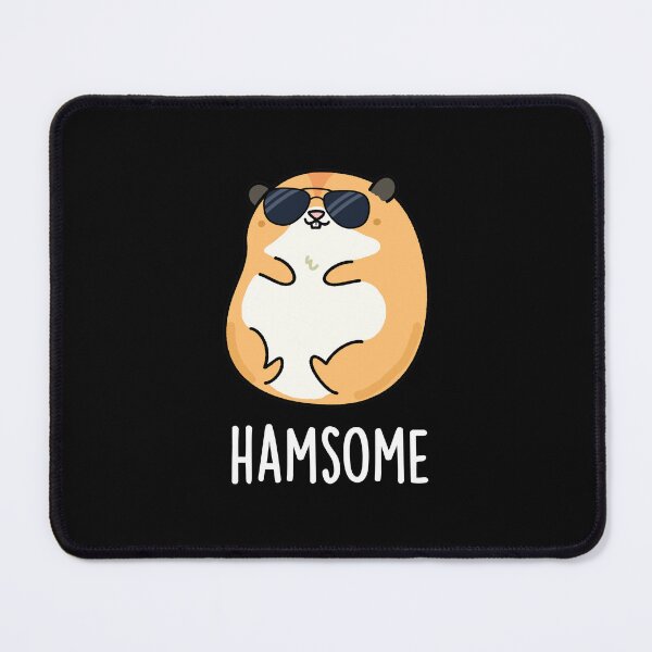 Item preview, Ham-some Handsome Funny Hamster Puns (Dark BG) designed and sold by punnybone.