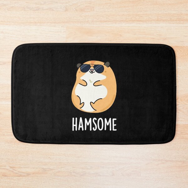 Item preview, Ham-some Handsome Funny Hamster Puns (Dark BG) designed and sold by punnybone.