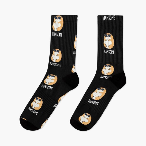 Item preview, Ham-some Handsome Funny Hamster Puns (Dark BG) designed and sold by punnybone.