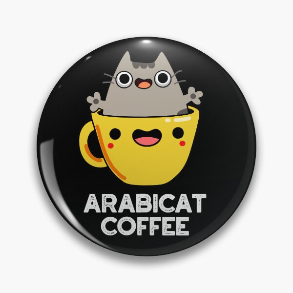 Item preview, Arabicat Coffee Funny Cat Puns (Dark BG) designed and sold by punnybone.