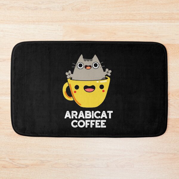 Item preview, Arabicat Coffee Funny Cat Puns (Dark BG) designed and sold by punnybone.