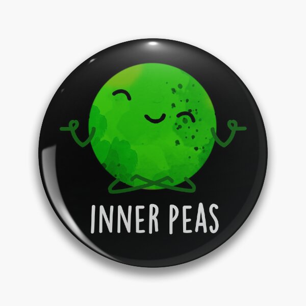 Item preview, Inner Peas Meditating Funny Pea Puns (Dark BG) designed and sold by punnybone.