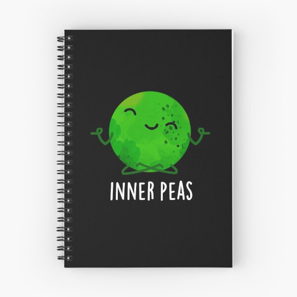 Item preview, Inner Peas Meditating Funny Pea Puns (Dark BG) designed and sold by punnybone.